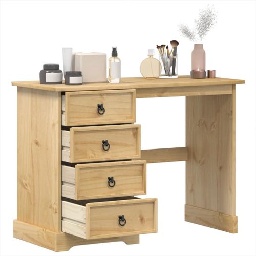 Vidaxl Coiffeuse Corona 104x47x75 Cm Bois De Pin Massif