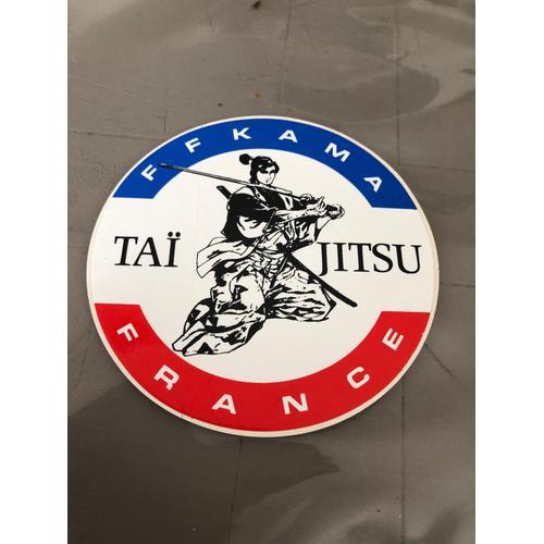 Autocollant Sticker Adhésif Tai Jitsu France - Ffkama - 10 Cm