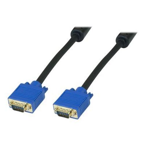 generic Premium - Câble VGA - HD-15 (VGA) (M) pour HD-15 (VGA) (M) - 5 m - vis moletées - noir