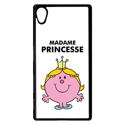 Coque Xperia Z5 - Madame Princesse Blanc - Noir