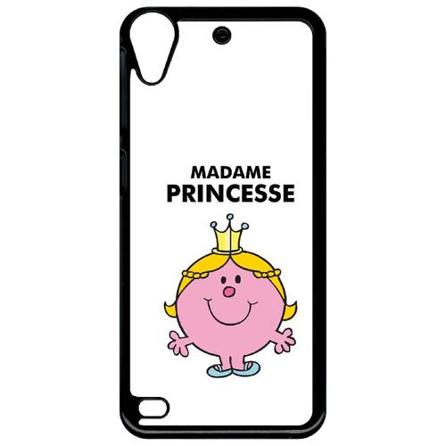 Coque Pour Smartphone - Madame Princesse Blanc - Compatible Avec Htc Desire 530 - Plastique - Bord Noir