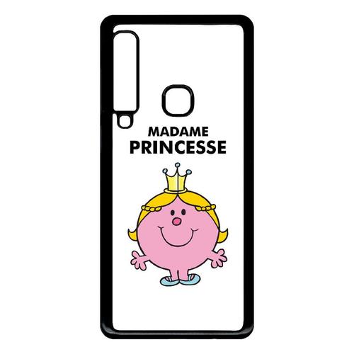 Coque Pour Smartphone - Madame Princesse Blanc - Compatible Avec Samsung Galaxy A9 (2018) - Plastique - Bord Noir