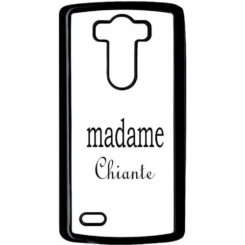 Coque Pour Smartphone - Madame Chiante Blanc - Compatible Avec Lg G3 - Plastique - Bord Noir