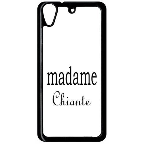 Coque Pour Smartphone - Madame Chiante Blanc - Compatible Avec Htc Desire 626 - Plastique - Bord Noir