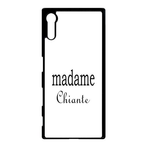 Coque Xperia Xz - Madame Chiante Blanc - Noir