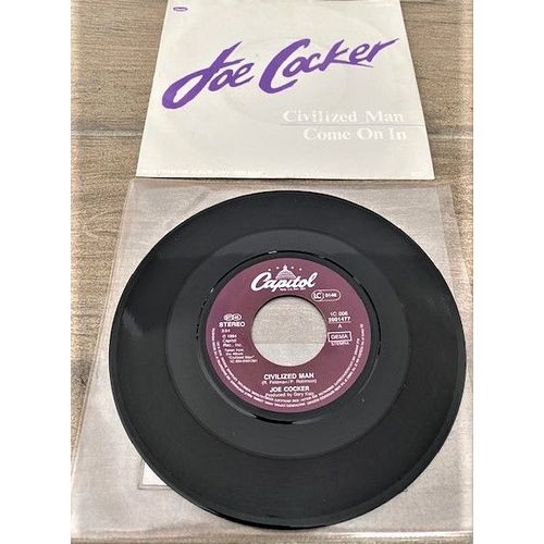Joe Cocker 45t "Civilized Man/Come On It" Import 1984 Pochette Différente