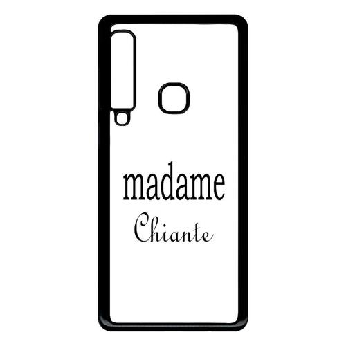 Coque Pour Smartphone - Madame Chiante Blanc - Compatible Avec Samsung Galaxy A9 (2018) - Plastique - Bord Noir