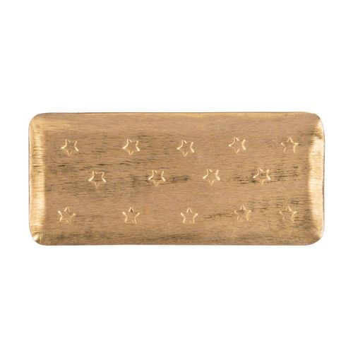 Plateau En Métal Féerie Or 26x12 Cm