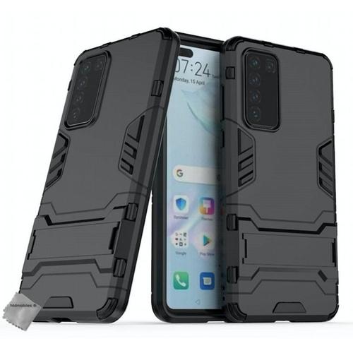 Housse Etui Coque Rigide Anti Choc Pour Huawei P40 + Film Ecran - Noir