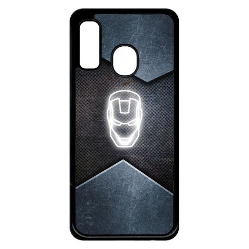 Coque Pour Smartphone - Superhero Iron The Man - Compatible Avec Samsung Galaxy A40 - Plastique - Bord Noir