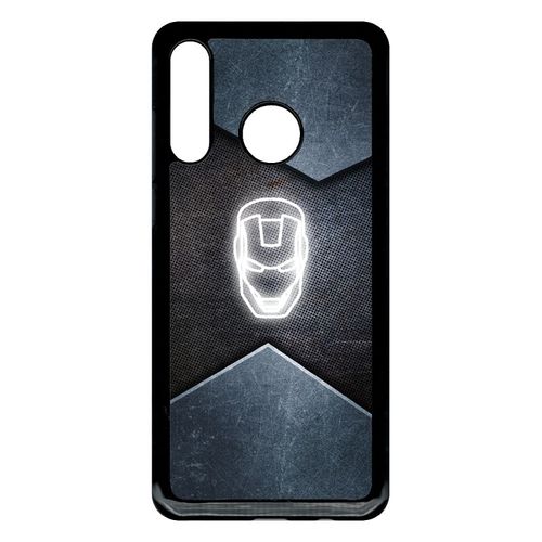 Coque Pour Smartphone - Superhero Iron The Man - Compatible Avec Huawei P30 Lite - Plastique - Bord Noir