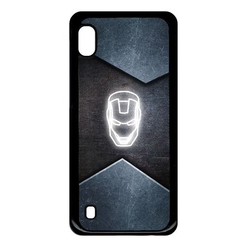 Coque Pour Smartphone - Superhero Iron The Man - Compatible Avec Samsung Galaxy A10 - Plastique - Bord Noir