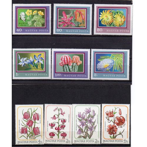 Hongrie- Lot De 10 Timbres Neufs- Fleurs Diverses