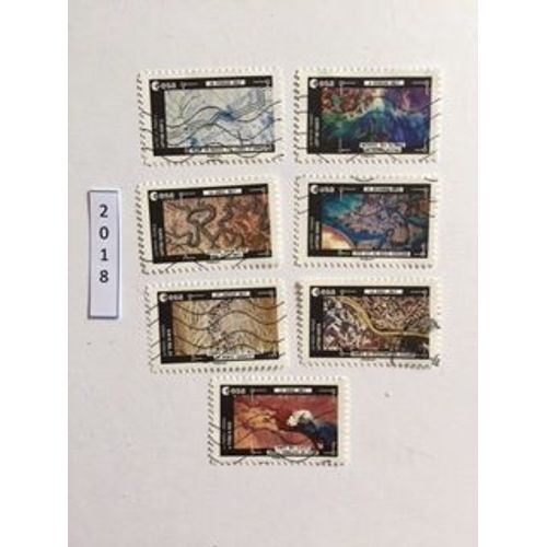 Lot De 7 Timbres Oblitérés