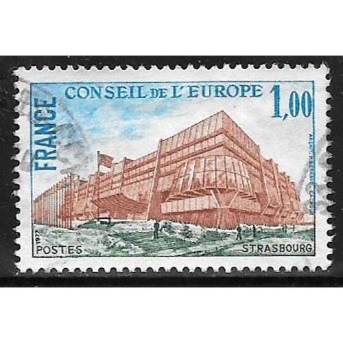 Timbre De Service Oblitéré,N°54,Année 1977,Conseil De L'europe.