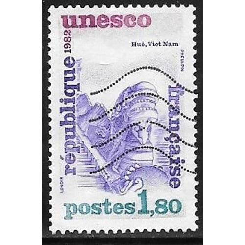 Timbre De Service Oblitéré,N°71,Année 1982,Unesco.