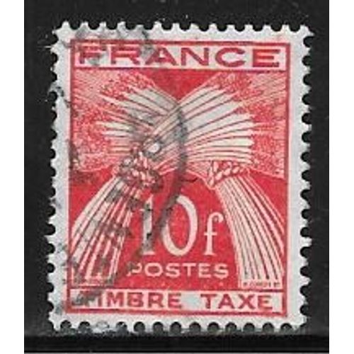 Timbre Taxe Oblitéré N°86,Année 1946,Type Gerbes.