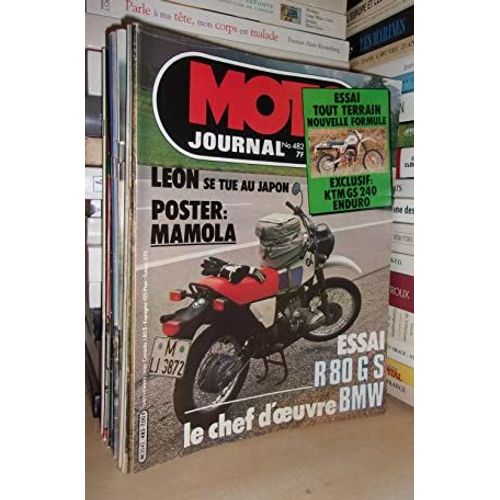Moto Journal N° 482: 1980. (Essai Tout Terrain Ktm Gs 240 Enduro. Leon Se Tue Au Japon. Essai R 80 G S Le Chef D'oeuvre Bmw)