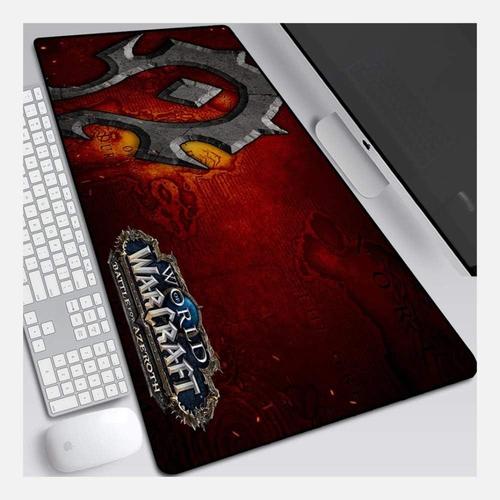 Tapis De Souris World of Warcraft 900X400Mm, Tapis De Souris Gaming avec Base Épaisse De Précision Et De Rapidité, pour Ordinateurs Portables, Pc, Q