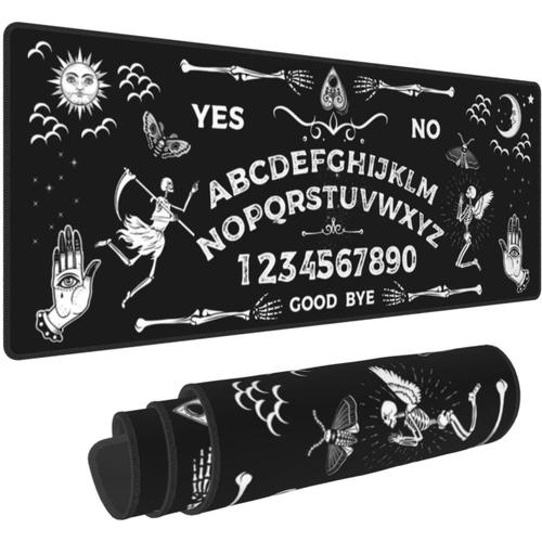 Ouija Tapis de souris de jeu avec bords cousus en caoutchouc antidérapant 80 x 30 cm