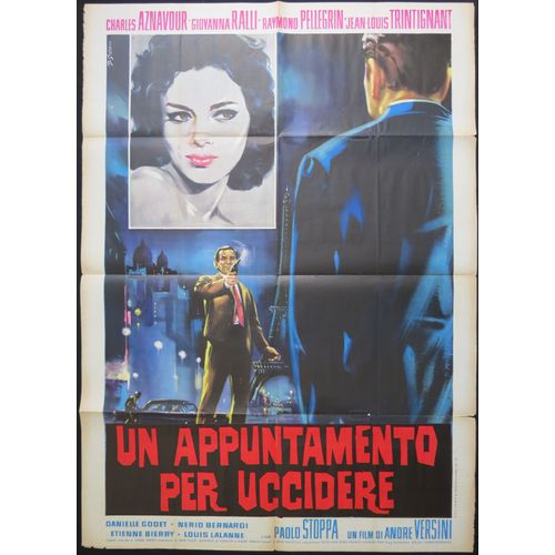 Horace 62 - Film 1967 R?alis? Par Andre Versini Avec Charles Aznavour, Raymond Pellegrin, Jean-Louis Trintignant - Affiche De Cin?ma Originale Italienne 140x100 Cm - Movie Poster - Deux Clans Corses