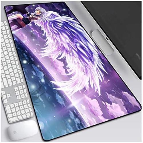 Angel Beats Tapis De Souris 700X300Mm, Clavier Étendu Tapis De Souris Professionnel De Jeu Mousepad avec Base De 3 Mm D'Épaisseur, pour Ordinateurs Portables, Pc,A