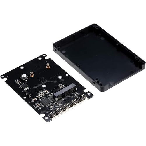 mSATA a 2.5"" 44PIN Pata/IDE SSD HDD mSATA Boitier sur Pied Adaptateur Convertisseur, Noir