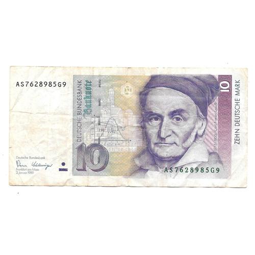 Billet De 10 Deutsche Mark / Allemagne - 1989