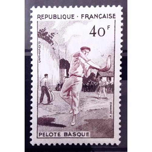 Sports 1956 - Pelote Basque 40f (Superbe N° 1073) Neuf* - Cote 4,50 - France Année 1956 - N11340