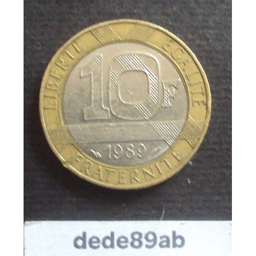 France . Pièce De 10 Francs 1989 . Génie De La Bastille .