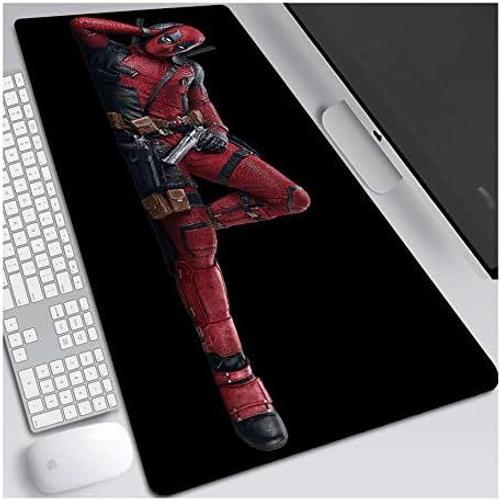 New Mutant Deadpool Tapis de Souris XL 900x400mm Hydrorésistant Anime Mouse Pad Grand Tapis de Souris Gamer avec Base en Caoutchouc Anti-Glissant Surface Texturée pour Ordinateur et PC, E