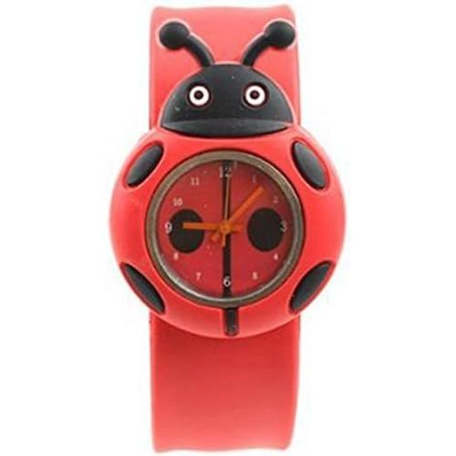 Montre Enfant Garcon Fille Coccinelle Adorable En Silicone - Couleur : Rouge