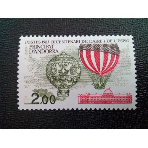 Timbre Andorre. Yt 310 Montgolfière Et Ballon 1983 ( 30504 )