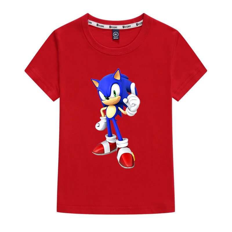 Sonic T shirt Enfant Manches Courtes Imprim Tee Shirt Fashion Ete