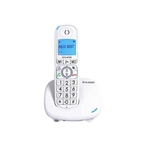 Alcatel Comfort XL585 - Téléphone sans fil - système de répondeur avec ID d'appelant - DECT - (conférence) à trois capacité d'appel - blanc
