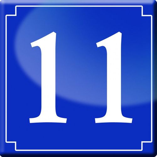 Numéro De Rue 11 - Classique 10x10cm - Sticker/Autocollant
