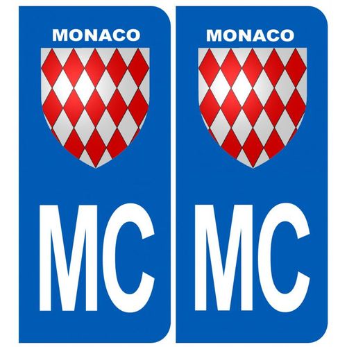 Immatriculation Mc Monaco Grimaldi - Sticker/Autocollant