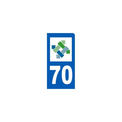 Immatriculation Motard 70 Haute-Saône - Sticker/Autocollant