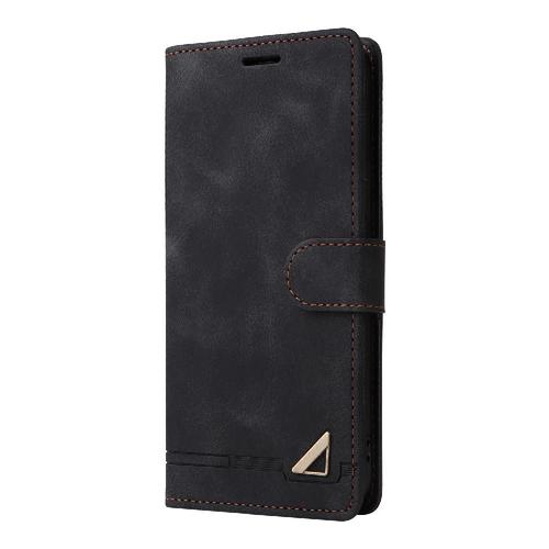 Flip Étui Pour Samsung Galaxy S8 Étui En Cuir Portefeuille Simple Entreprise Antichoc Couverture Rabotant - Noir