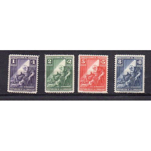 Uruguay- Série De 4 Timbres Neufs- Aide Aux Personnes Agées