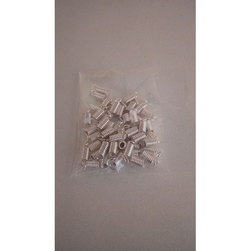 Lot 50 Embouts Attache Serre Fils Ressorts Pour Cordon Lacet Cuir Fil 8x4 Mm