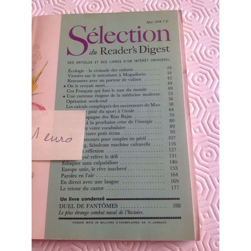 Sélection Du Reader S Digest Mai 1978