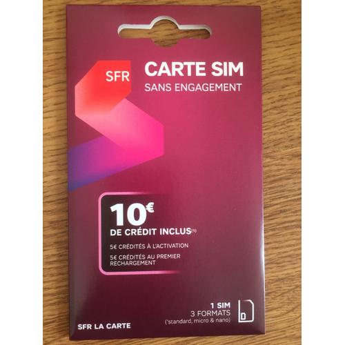 Carte Sim Sfr Avec Crédit Inclus