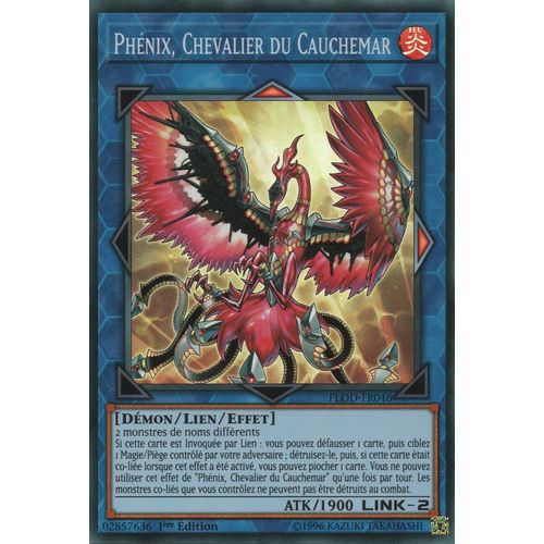 Yu Gi Oh ! Phénix, Chevalier Du Cauchemar ( Flod-Fr046 ) Super Rare En Français