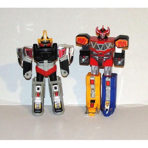 Megazord Power Rangers Lot 2 Figurine Robot Non Transformable 22 Cm