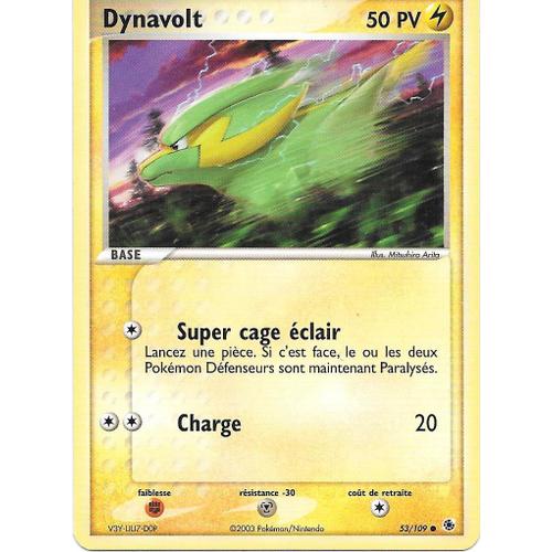 Carte Pokemon Dynavolt 53/109 50 Pv - Set Ex Rubis & Saphir (Fr)