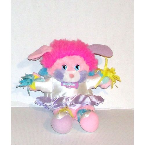 Popples Pom Pom Popples Party Rose Jaune Bleu Doudou Peluche 28cm Mattel Vintage 1987