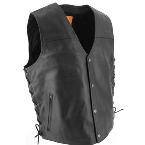 Gilet Soubirac Cuir Lacet Noir L