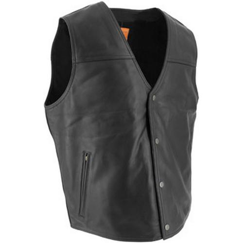 Gilet Soubirac Cuir Noir Xxl