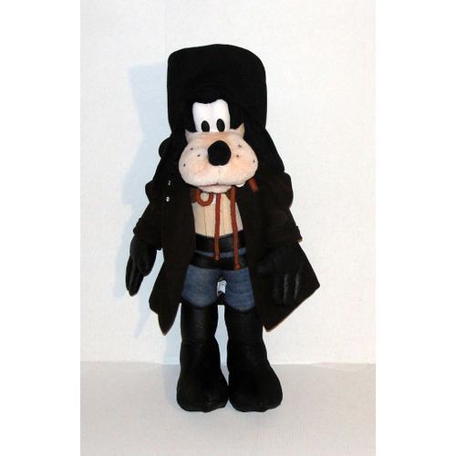 Dingo Gofy Disney Cowboy Noir Peluche Doudou Dingo Chapeau Noir 41 Cm